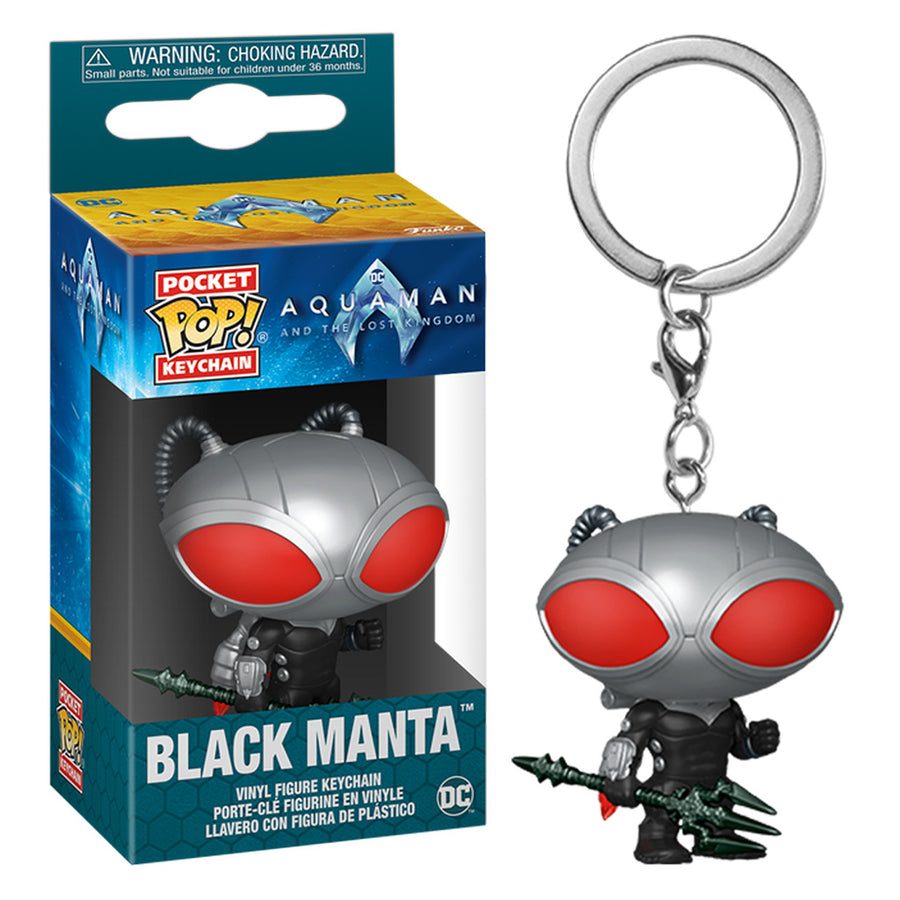 CHAVEIRO FUNKO POP KEYCHAIN DC AQUAMAN AND THE LOST KINGDOM - BLACK MANTA (67575) BRINDE