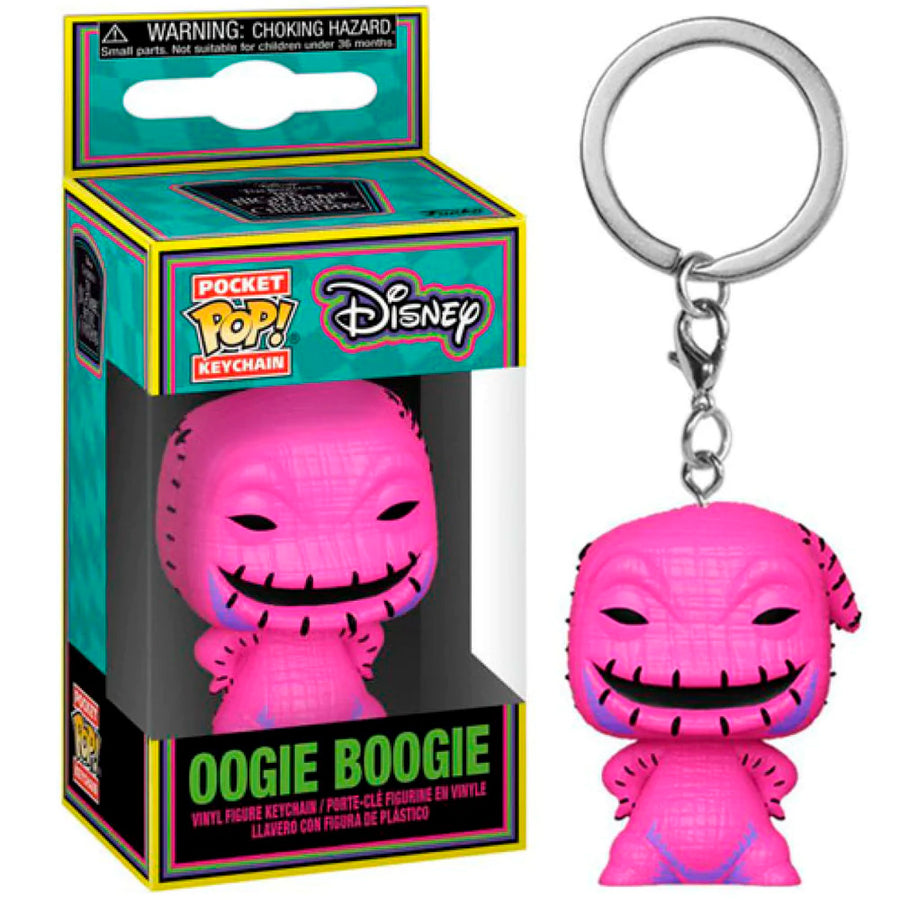 CHAVEIRO FUNKO POP KEYCHAIN DISNEY THE NIGHTMARE BEFORE CHRISTMAS BLACKLIGHT - OOGIE BOOGIE BRINDE