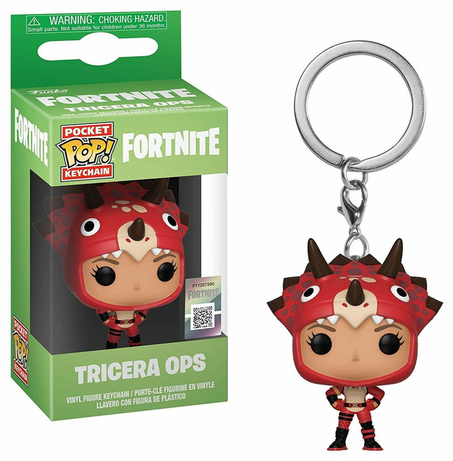 CHAVEIRO FUNKO POP - KEYCHAIN FORTNITE 2 TRICERA OPS BRINDE