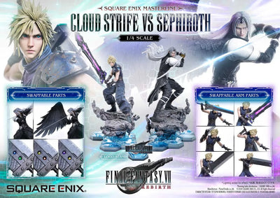Cloud Strife vs. Sephiroth Set (Cloud Strife vs Sephiroth Set) – Square Enix – ActionFigure Brasil — ângulo diferente