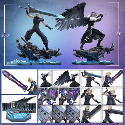 Cloud Strife vs. Sephiroth Set (Cloud Strife vs Sephiroth Set) – Square Enix – ActionFigure Brasil — close