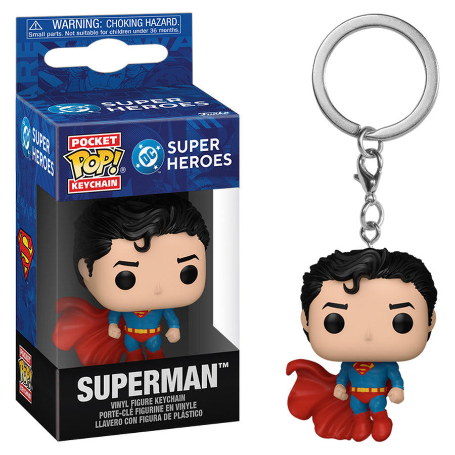 CHAVEIRO FUNKO POP KEYCHAIN DC HEROES - CLASSIC SUPERMAN (86376) BRINDE