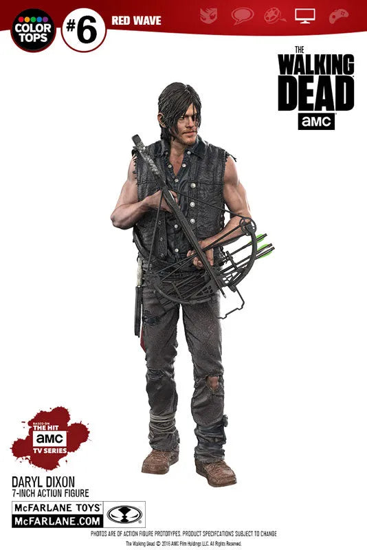Color Tops Red Wave - The Walking Dead: Daryl Dixon 8 Inch Action Figureㅤ – McFarlane Toys – ActionFigureBrasil
