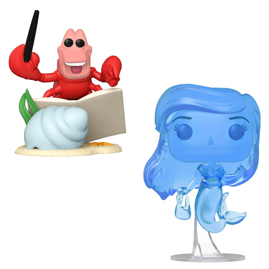 COMBO FUNKO POP DISNEY ARIEL BLUE 563 & SEBASTIAN 1239 BRINDE