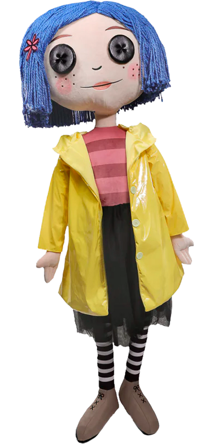 Coraline with Button Eyes Life-Size Plush – Kidrobot – ActionFigure Brasil