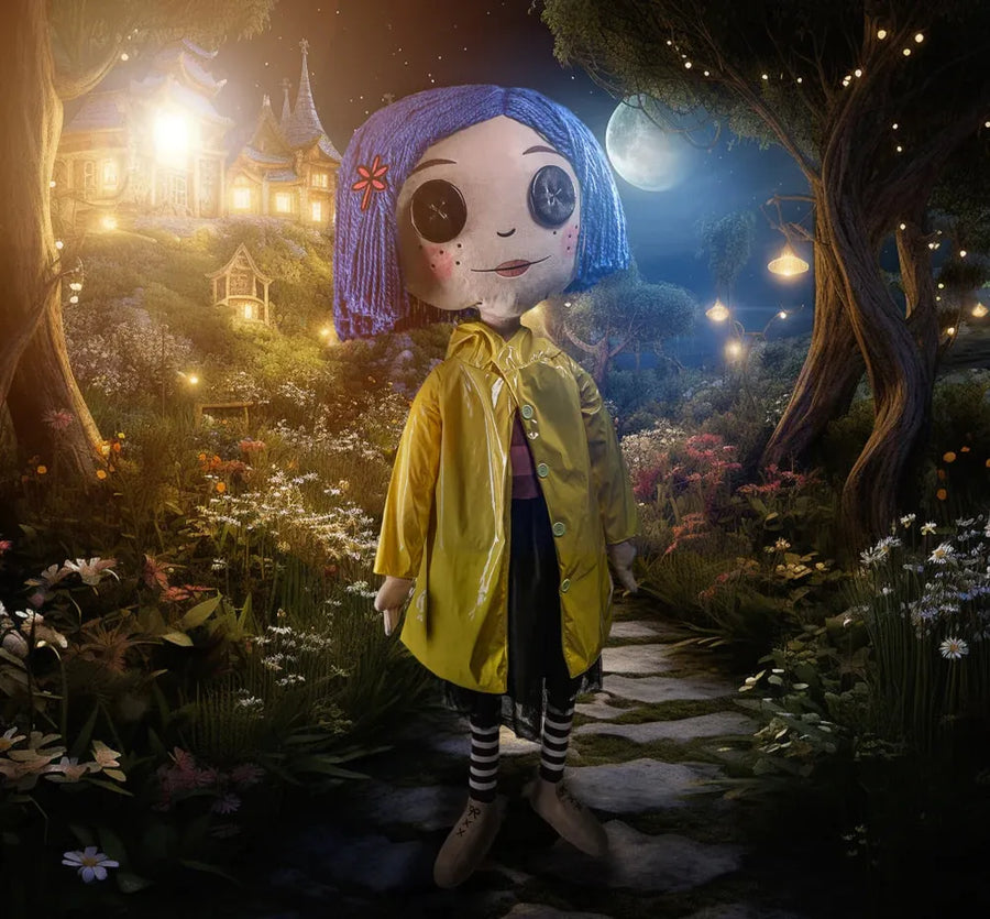 Coraline with Button Eyes Life-Size Plush – Kidrobot – ActionFigure Brasil