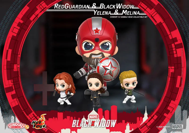 CosBaby Black Widow [Size S] Red Guardian & Black Widow & Yelena & Melina (4 Figures Set)ㅤ – Hot Toys – ActionFigureBrasil