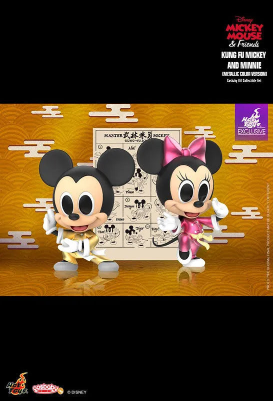 Cosbaby - Disney [Size S] - Mickey Mouse & Minnie Mouse (Kung Fu) [Set of 2 Units]ㅤ – Hot Toys – ActionFigureBrasil