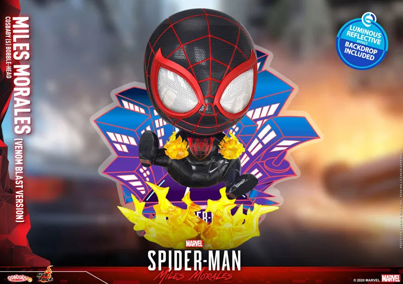 CosBaby Marvel's Spider-Man: Miles Morales Size S Miles Morales / Spider-Man (Venom Blast)ㅤ – Hot Toys – ActionFigureBrasil