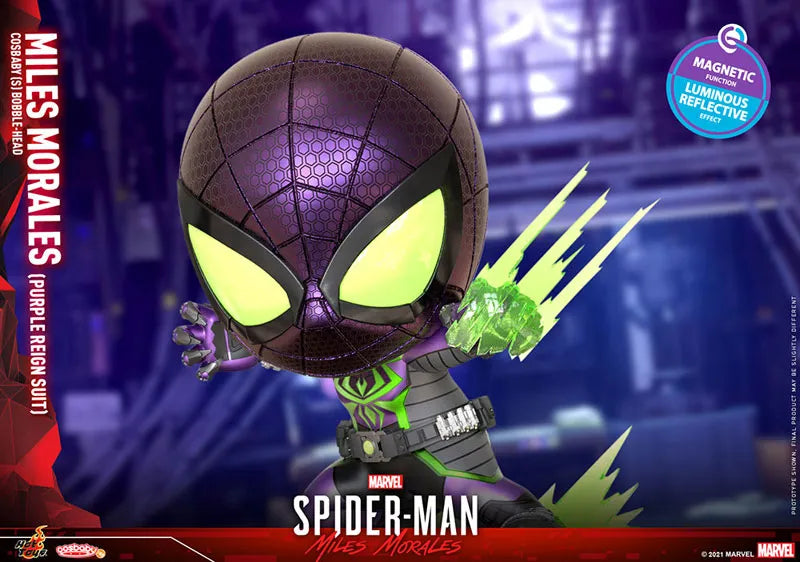 CosBaby [Size S] Miles Morales / Spider-Man (Purple Dominion Suit Ver.)ㅤ – Hot Toys – ActionFigureBrasil