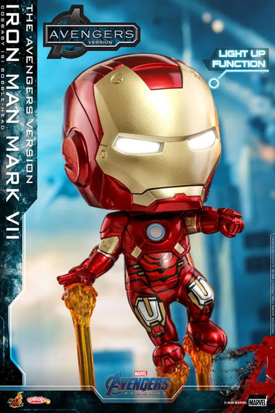 CosBaby "The Avengers: Endgame" [Size S] Iron Man Mark. 7 (Movie "The Avengers" Ver.)ㅤ – Hot Toys – ActionFigureBrasil — ângulo diferente