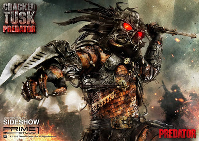 Cracked Tusk Predator - LIMITED EDITION: 300 (Exclusive) – Prime 1 Studio – ActionFigure Brasil — com base expositora
