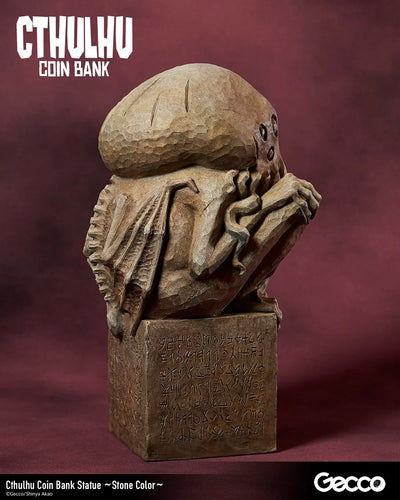 Cthulhu Coin Bank (Stone Color) (Variant) – Gecco Co. – ActionFigure Brasil — com base expositora
