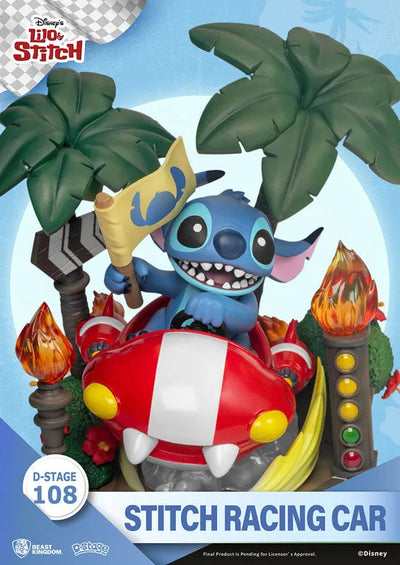 D Stage #108 "Lilo & Stitch" Stitch Racing Carㅤ – Beast Kingdom – ActionFigureBrasil — ângulo diferente