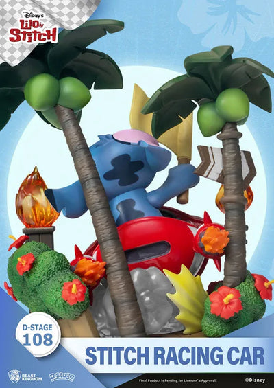 D Stage #108 "Lilo & Stitch" Stitch Racing Carㅤ – Beast Kingdom – ActionFigureBrasil — detalhe do produto