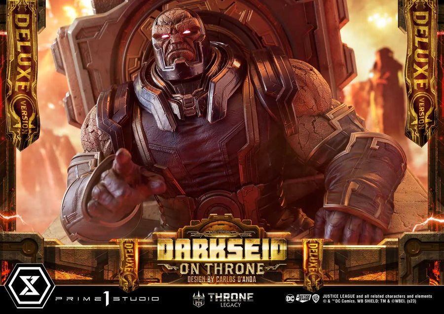 Darkseid on Throne (Deluxe Version) Justice League (Comics) – Prime1Studio – ActionFigure Brasil