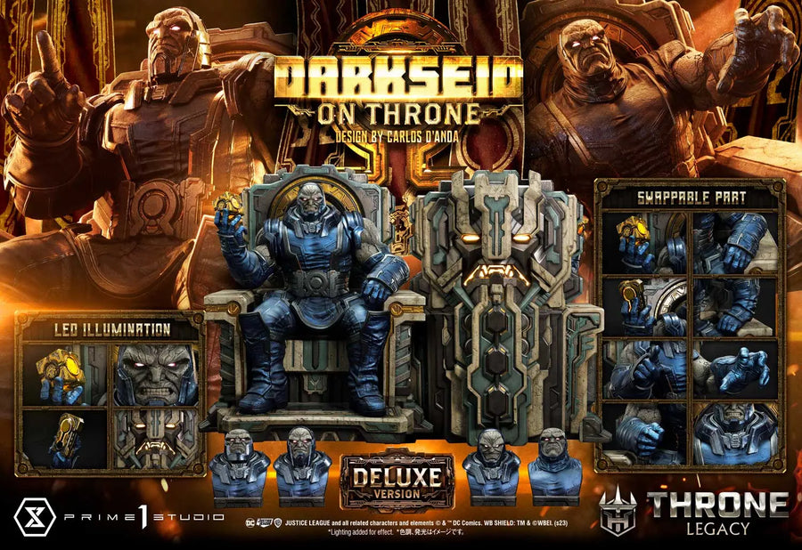 Darkseid on Throne (Deluxe Version) Justice League (Comics) – Prime1Studio – ActionFigure Brasil