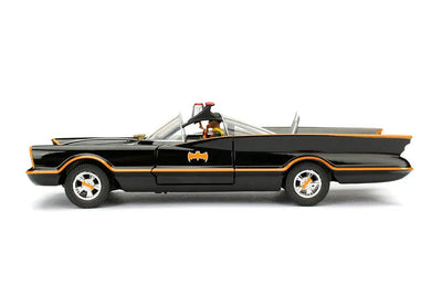 "DC Comics" 1/24 Diecast Vehicle Batmobile & Batman & Robin "Batman 1966 TV Series"ㅤ – Jada Toys – ActionFigureBrasil — close