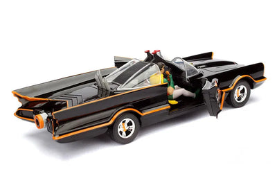 "DC Comics" 1/24 Diecast Vehicle Batmobile & Batman & Robin "Batman 1966 TV Series"ㅤ – Jada Toys – ActionFigureBrasil — acessórios