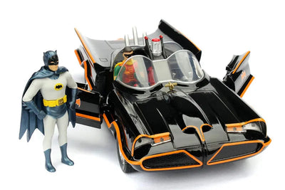 "DC Comics" 1/24 Diecast Vehicle Batmobile & Batman & Robin "Batman 1966 TV Series"ㅤ – Jada Toys – ActionFigureBrasil — close
