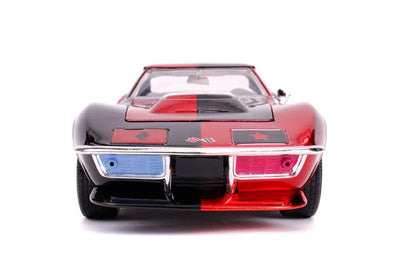 "DC Comics" 1/24 Diecast Vehicle Chevrolet, Corvette Stingray (1969 Model) & Harley Quinn [Comic]ㅤ – Jada Toys – ActionFigureBrasil — detalhe do produto