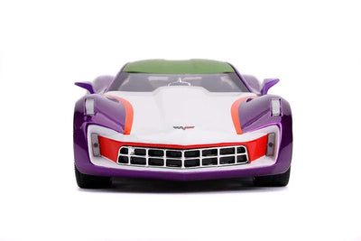 "DC Comics" 1/24 Diecast Vehicle Chevrolet, Corvette Stingray (2009 Model) & Joker [Comic]ㅤ – Jada Toys – ActionFigureBrasil — detalhe do produto