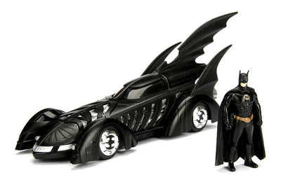 "DC Comics" 1/24 Scale, Diecast Vehicle Batmobile & Batman [Movie "Batman Forever"]ㅤ – Jada Toys – ActionFigureBrasil