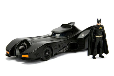 "DC Comics" 1/24 Scale, Diecast Vehicle Batmobile & Batman [Movie "Batman"]ㅤ – Jada Toys – ActionFigureBrasil