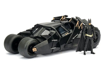 "DC Comics" 1/24 Scale, Diecast Vehicle Batmobile & Batman [Movie "Dark Knight"]ㅤ – Jada Toys – ActionFigureBrasil