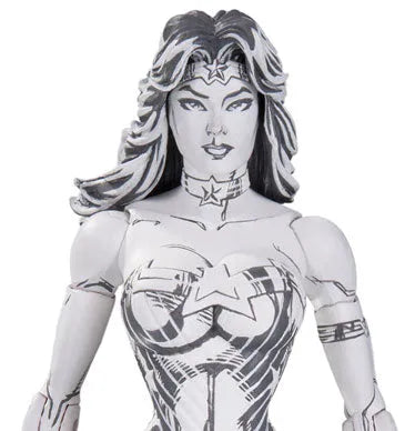 "DC Comics" 6 Inch DC Action Figure: Wonder Woman By Jim Lee (Blueline Edition)ㅤ – DC Collectibles – ActionFigureBrasil — ângulo diferente