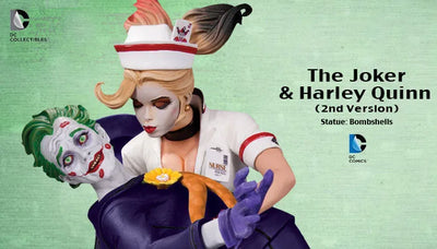 "DC Comics" [Bombshells] Joker & Harley Quinn (Version 2)ㅤ – DC Collectibles – ActionFigureBrasil