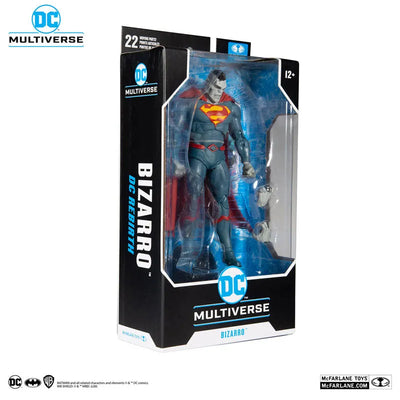 "DC Comics" DC Multiverse 7 Inch, Action Figure #051 Bizarro [Comic/DC Rebirth]ㅤ – McFarlane Toys – ActionFigureBrasil — com base expositora