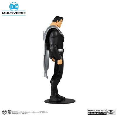 "DC Comics" DC Multiverse 7 Inch Action Figure #118 Superman (Black Suit)ㅤ – McFarlane Toys – ActionFigureBrasil — com base expositora
