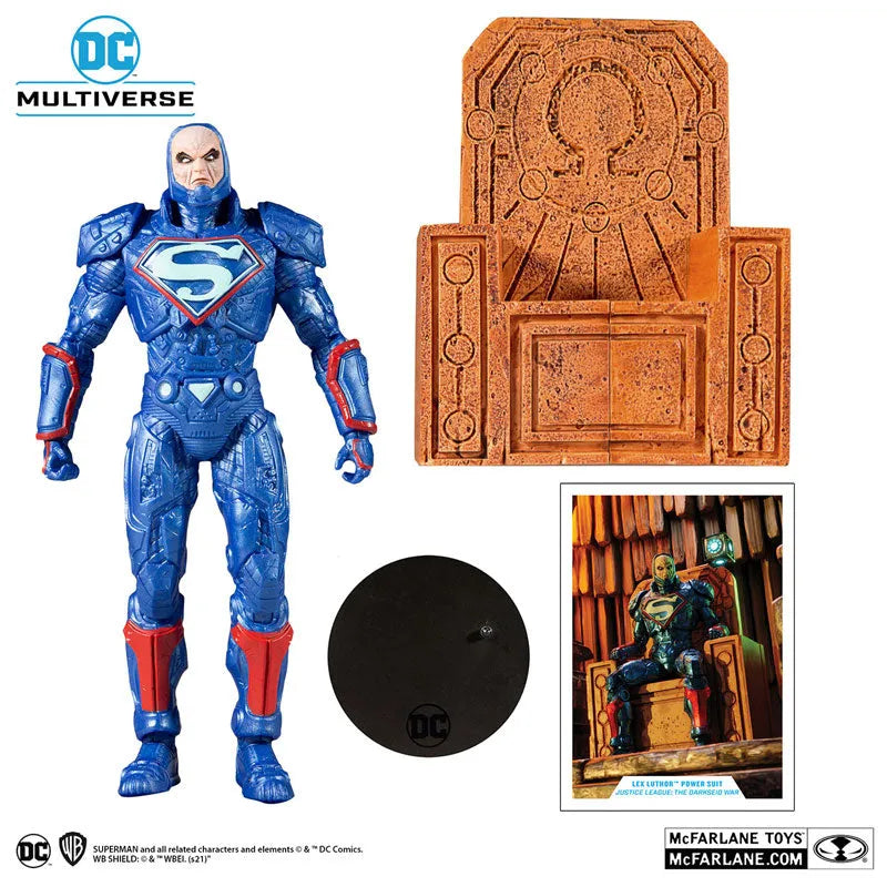 DC Comics - DC Multiverse: 7 Inch Action Figure - #146 Lex Luthor in Armor (Bule Suit) [Comic / Justice League: The Darkseid War]ㅤ – McFarlane Toys – ActionFigureBrasil