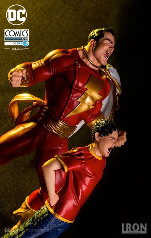 DC Comics - Shazam & Billy Batson 1/10 Art Scale Statueㅤ – Iron Studios – ActionFigureBrasil
