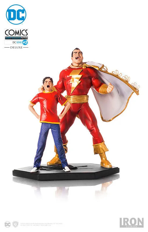 DC Comics - Shazam & Billy Batson 1/10 Art Scale Statueㅤ – Iron Studios – ActionFigureBrasil