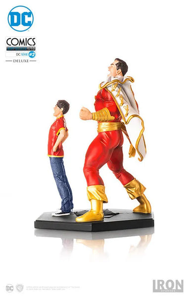DC Comics - Shazam & Billy Batson 1/10 Art Scale Statueㅤ – Iron Studios – ActionFigureBrasil — embalagem
