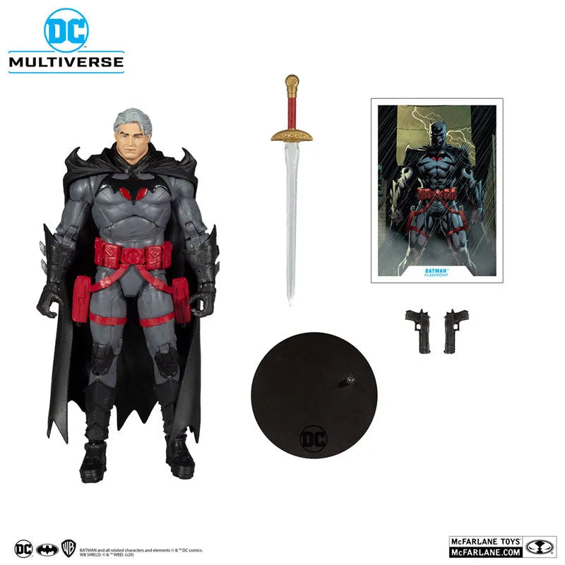 DC Multiverse 7 Inch, Action Figure #052 Batman (No Mask) [Comic/Flashpoint]ㅤ – McFarlane Toys – ActionFigureBrasil
