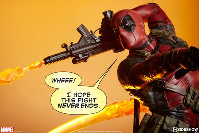 Deadpool Heat-Seeker - LIMITED EDITION: 2500 (Exclusive) – Sideshow Collectibles – ActionFigure Brasil — com base expositora