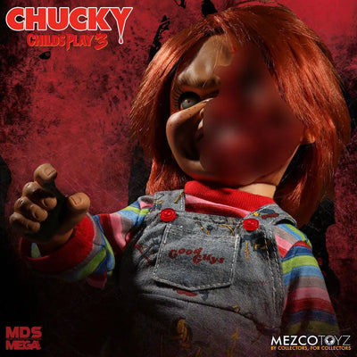 Designer Series / Child's Play 3: Pizza Face Chucky 15 Inch Mega Scale Figure with Sound(Provisional Pre-order)ㅤ – Mezco – ActionFigureBrasil — close