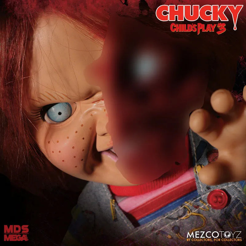Designer Series / Child's Play 3: Pizza Face Chucky 15 Inch Mega Scale Figure with Sound(Provisional Pre-order)ㅤ – Mezco – ActionFigureBrasil