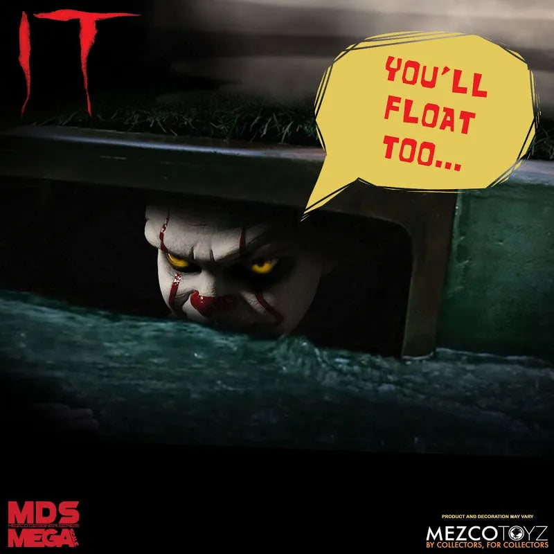 Designer Series / IT: Pennywise 15 Inch Mega Scale Figure with Sound(Provisional Pre-order)ㅤ – Mezco – ActionFigureBrasil