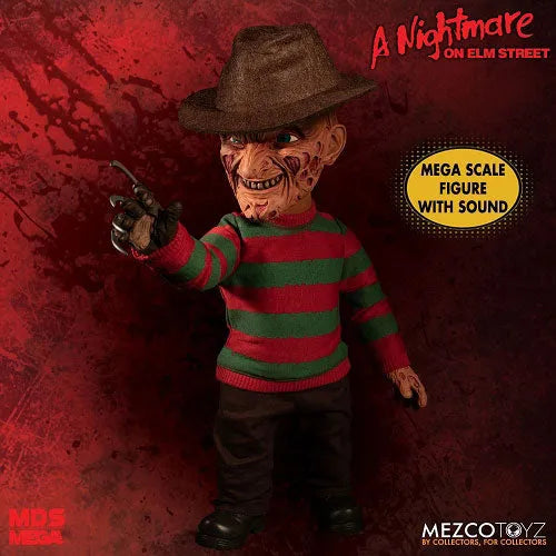 Designer Series / Nightmare on Elm Street: Freddy Krueger 15 Inch Mega Scale Figure with Soundㅤ – Mezco – ActionFigureBrasil