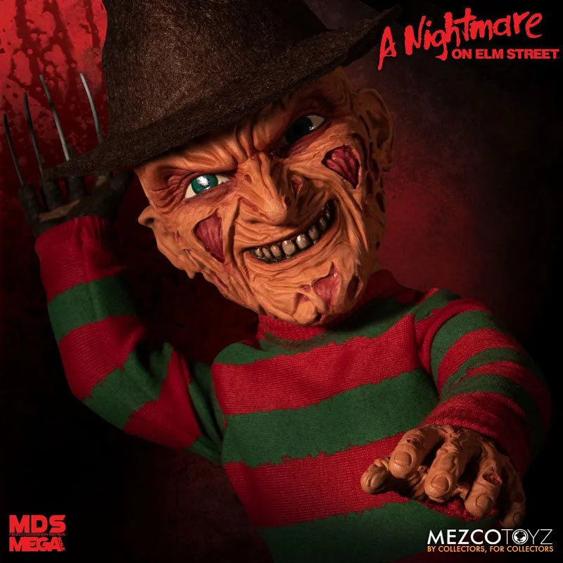 Designer Series / Nightmare on Elm Street: Freddy Krueger 15 Inch Mega Scale Figure with Soundㅤ – Mezco – ActionFigureBrasil