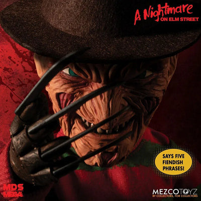 Designer Series / Nightmare on Elm Street: Freddy Krueger 15 Inch Mega Scale Figure with Soundㅤ – Mezco – ActionFigureBrasil — ambientada