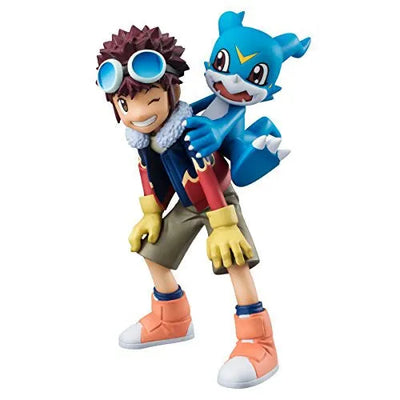 Digimon Adventure 02 - Motomiya Daisuke - Veemon - Guilmon - Takato Matsuda - G.E.M. - Setㅤ – Bandai – ActionFigureBrasil — iluminação de estúdio