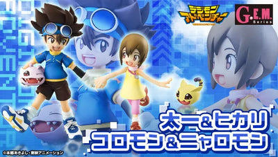 Digimon Adventure - Koromon - Nyaromon - Yagami Hikari - Yagami Taichi - G.E.M. (MegaHouse)ㅤ – MegaHouse – ActionFigureBrasil — ângulo diferente