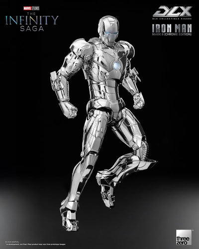 DLX Iron Man Mark 2 (Chrome Edition) – Threezero – ActionFigure Brasil — detalhe do produto