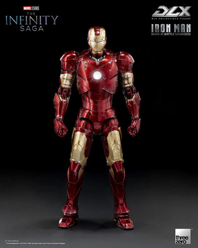 DLX Iron Man Mark 3 (Battle Damaged) – Threezero – ActionFigure Brasil