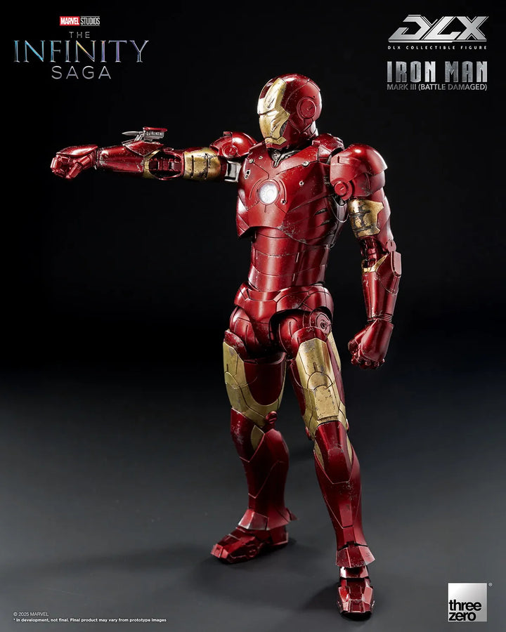 DLX Iron Man Mark 3 (Battle Damaged) – Threezero – ActionFigure Brasil